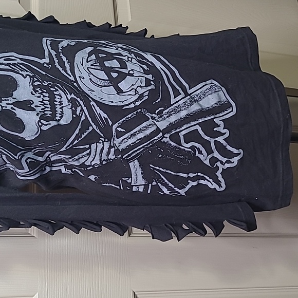 Sons of anarchy skull distressed arm dress tunic size large - Picture 3 of 6